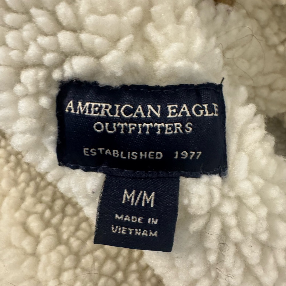 American Eagle Outfitters Brown Trench Coat with Cream Accents - Picture 11 of 13